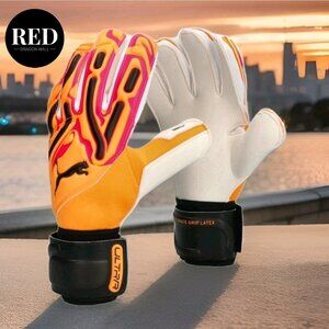 Puma Ultra Pro RC GoalKeeper Soccer Gloves Orange Black 041859 09 - Men's Size 9